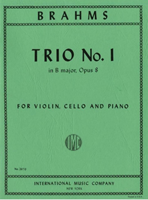 Trio no.1 B major op.8&nbsp;&nbsp;for violin, cello and piano&nbsp;&nbsp;