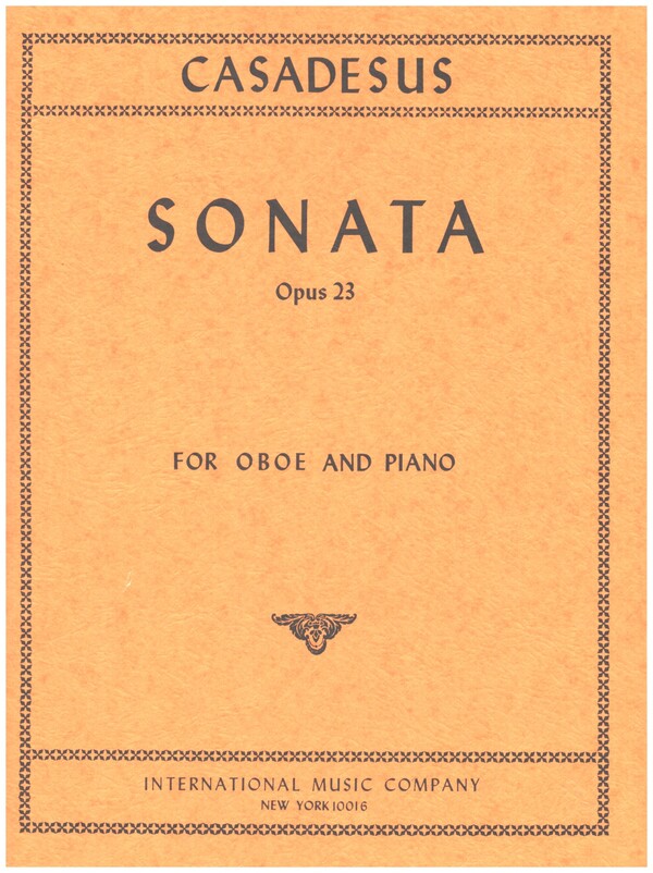 Sonata op.3  for oboe and piano  