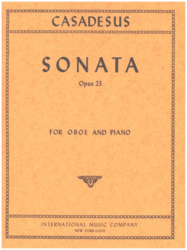 Sonata op.3  for oboe and piano  