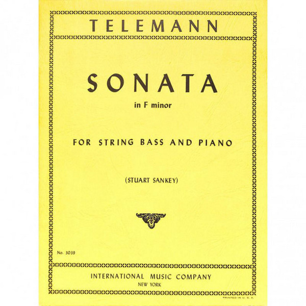 Sonata F Min&nbsp;&nbsp;for string bass and piano&nbsp;&nbsp;