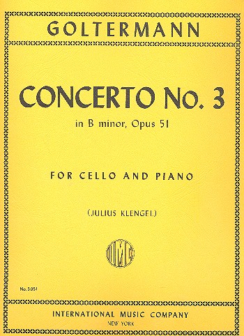 Konzert h-Moll Nr.3 op.51  for cello and piano  