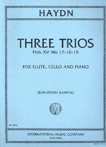 3 Trios from Hob.XV (nos 17, 16, 15)  for flute, cello and piano  parts