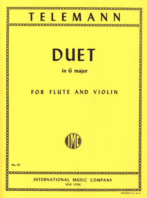 Duet in G major&nbsp;&nbsp;for flute and violin&nbsp;&nbsp;score