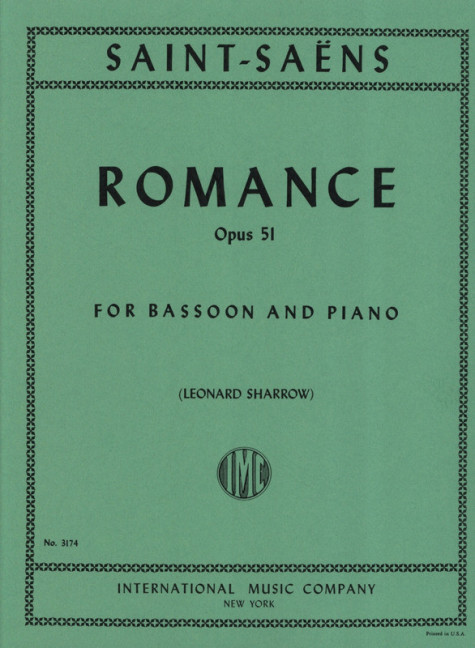 Romance D major op.51&nbsp;&nbsp;for bassoon and piano&nbsp;&nbsp;