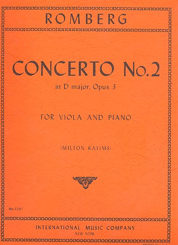Konzert D-Dur Nr.2 op.3  für Violoncello und Orchester  für Viola und Klavier