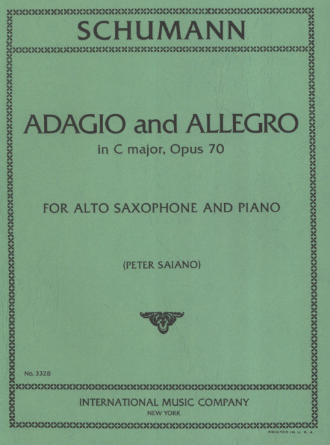 Adagio and Allegro in C major op.70&nbsp;&nbsp;for alto saxophone and piano&nbsp;&nbsp;