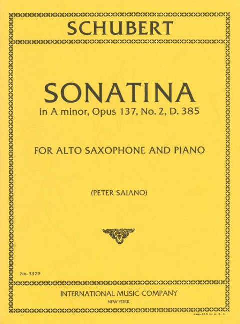 Sonatina a minor op.37/2&nbsp;&nbsp;for alto sax and piano&nbsp;&nbsp;