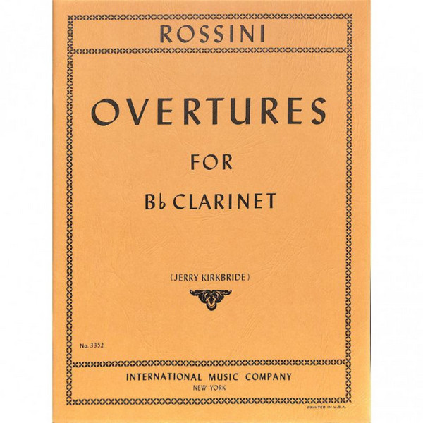 Overtures&nbsp;&nbsp;for clarinet in B&nbsp;&nbsp;