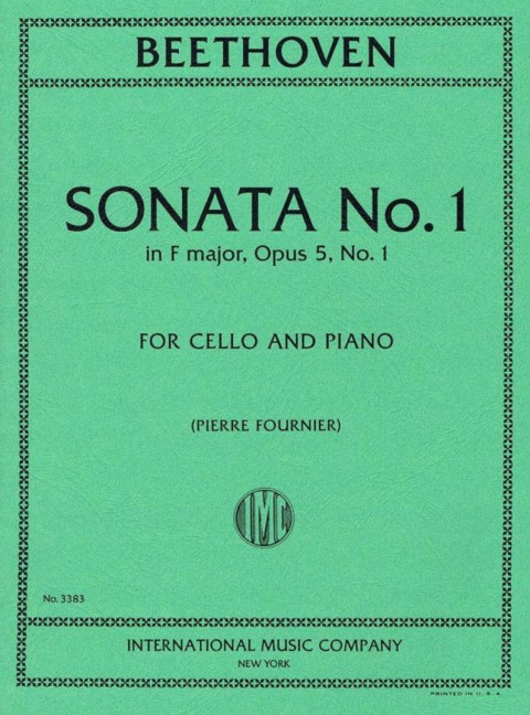 Sonata No.1 Fmaj Op5/1&nbsp;&nbsp;for cello and piano&nbsp;&nbsp;