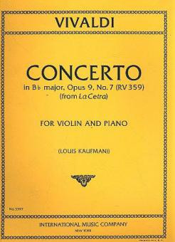 Concerto in Bb Major op.9,7 RV359&nbsp;&nbsp;for Violin, Strings and Organ&nbsp;&nbsp;for violin and piano
