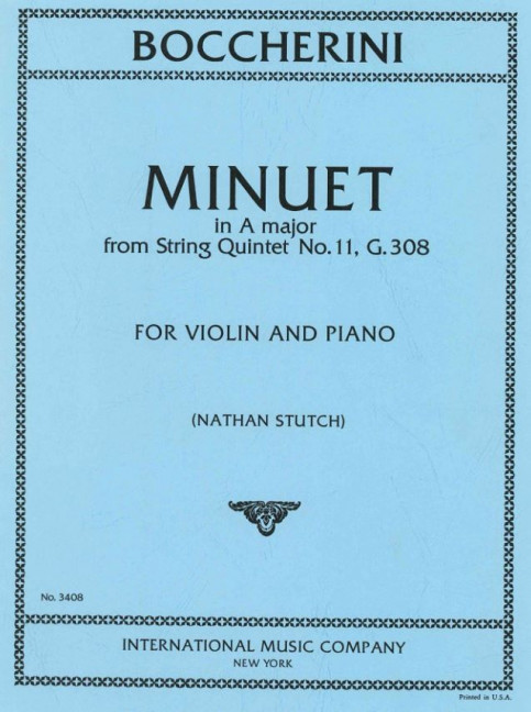 Minuet A major&nbsp;&nbsp;for violin and piano&nbsp;&nbsp;