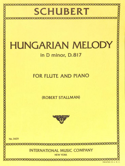 Hungarian Melody in d Minor D817&nbsp;&nbsp;for flute and piano&nbsp;&nbsp;