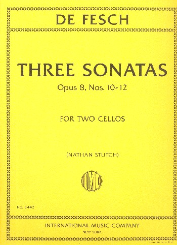 3 Sonatas op.8 nos.10-12  for violoncello and piano  