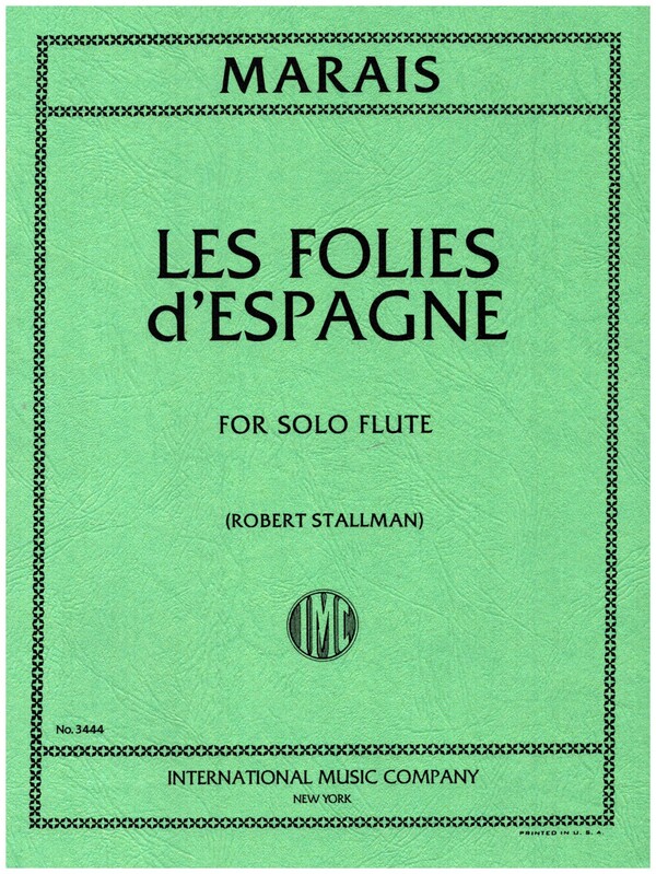 Les Folies d'Espagne  for solo flute  