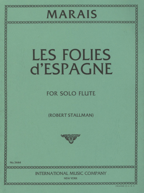 Les Folies d'Espagne  for solo flute  