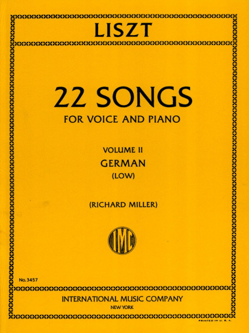 Songs vol.2 - Songs in German&nbsp;&nbsp;for low voice and piano (dt)&nbsp;&nbsp;