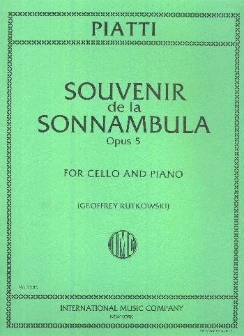 Souvenir de la sonnambula op.5  for cello and piano  