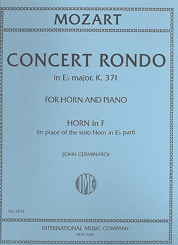 Concert Rondo Es-Dur KV371&nbsp;&nbsp;for horn in f and piano&nbsp;&nbsp;horn part