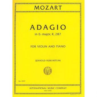 Adagio E flat Major K.287&nbsp;&nbsp;Geige und Klavier&nbsp;&nbsp;Partitur und Stimmen