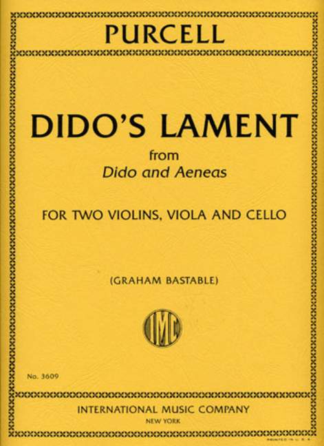 Dido's Lament&nbsp;&nbsp;for 2 violins, viola and violoncello&nbsp;&nbsp;score and parts