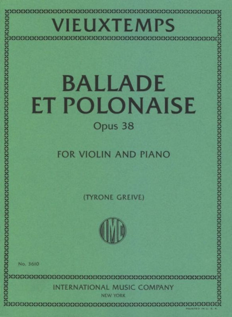 Ballade et Polonaise op.38&nbsp;&nbsp;Geige und Klavier&nbsp;&nbsp;Partitur und Stimmen
