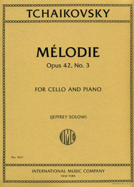 Melodie op.42,3&nbsp;&nbsp;for cello and piano&nbsp;&nbsp;