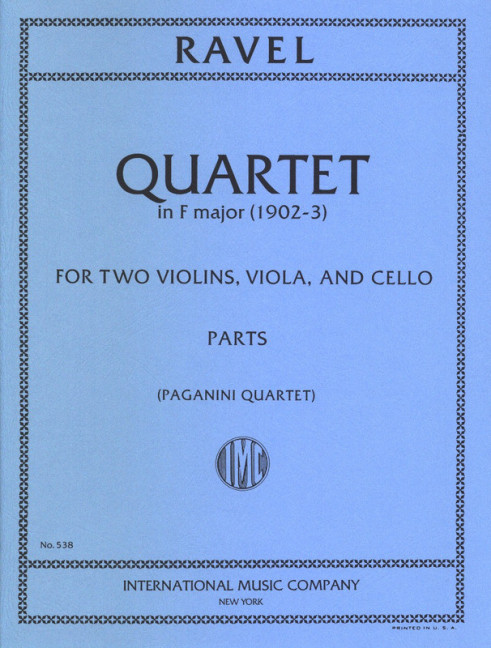 Quartet in F Major&nbsp;&nbsp;for string quartet&nbsp;&nbsp;parts