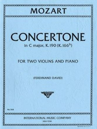 Concertone C Maj&nbsp;&nbsp;for 2 violins and piano&nbsp;&nbsp;