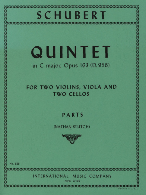 String Quintet c major op.163&nbsp;&nbsp;for 2 violins, viola and 2 cellos&nbsp;&nbsp;