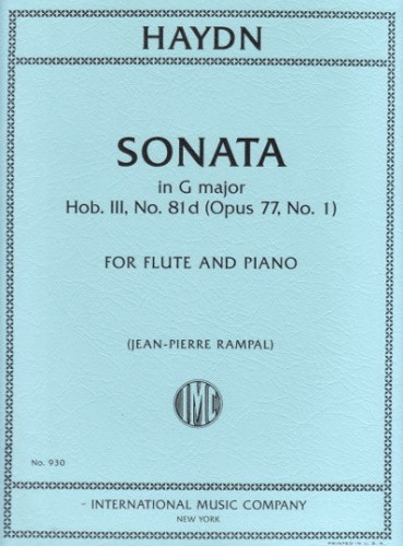 Sonata G major&nbsp;&nbsp;for flute and piano&nbsp;&nbsp;