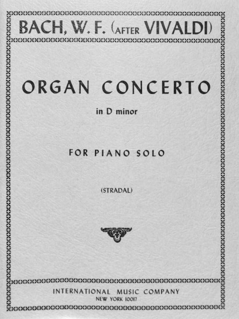 Organ Concerto d minor&nbsp;&nbsp;for piano&nbsp;&nbsp;
