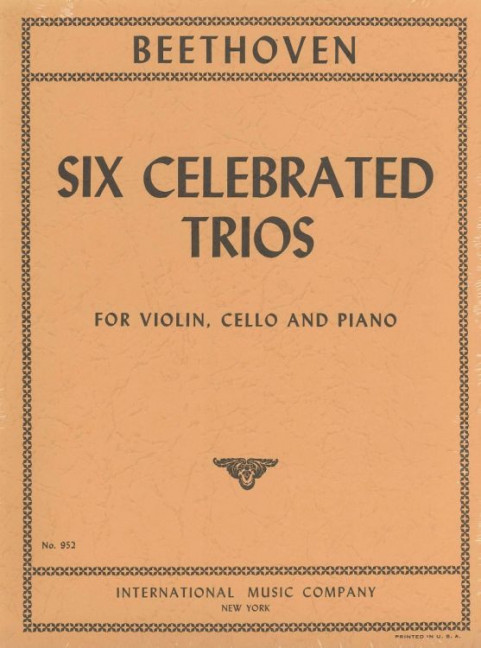 Six celebrated trios&nbsp;&nbsp;for violin, cello and piano&nbsp;&nbsp;