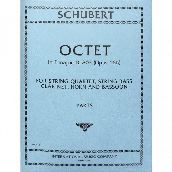 Octet F major op.166&nbsp;&nbsp;for string quartet, string bass, clarinet, horn and bassoon&nbsp;&nbsp;parts