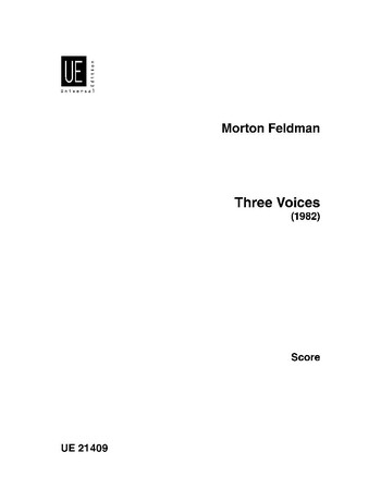 3 Voices  für Mezzosopran und Tonband oder für 3 Stimmen  Partitur