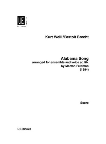 Alabama Song for Ensemble (voice ad lib)  score  