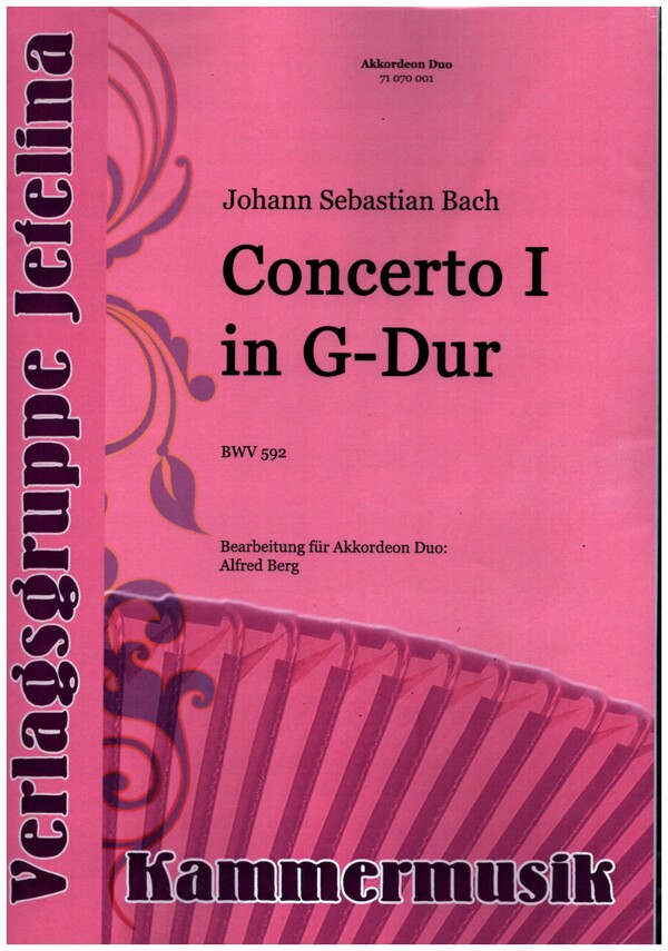 Konzert G-Dur BWV592&nbsp;&nbsp;für 2 Akkordeons&nbsp;&nbsp;Stimmen