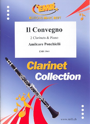 Il convegno  für 2 Klarinetten und Klavier  Partitur und Stimmen