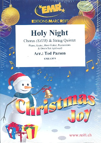 Holy Night  for mixed chorus and 5 strings (rhythm group ad lib)  score and parts (incl. 20 chorus scores)