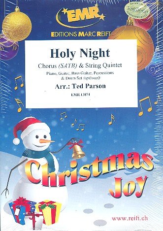 Holy Night&nbsp;&nbsp;for mixed chorus and 5 strings (rhythm group ad lib)&nbsp;&nbsp;score and parts (incl. 20 chorus scores)