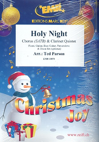 Holy Night&nbsp;&nbsp;for mixed chorus and 5 clarinets (rhythm group ad lib)&nbsp;&nbsp;score and parts (incl. 20 chorus scores)