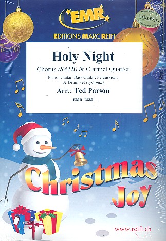 Holy Night&nbsp;&nbsp;for mixed chorus and 4 clarinets (rhythm group ad lib)&nbsp;&nbsp;score and parts (incl. 20 chorus scores)