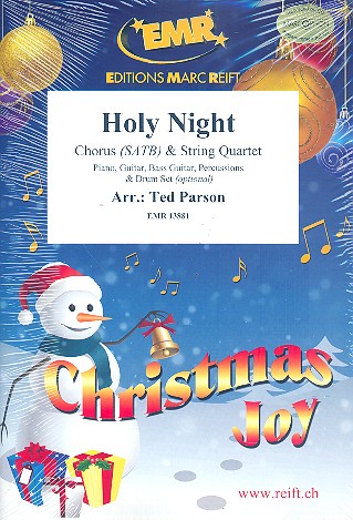 Holy Night  for mixed chorus and string quartet (rhythm group ad lib)  score and parts (incl. 20 chorus scores)