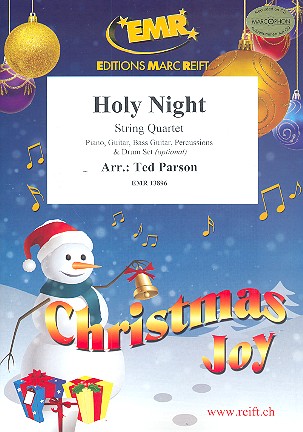 Holy Night&nbsp;&nbsp;for 4 string instruments (ensemble) (rhythm group ad lib)&nbsp;&nbsp;score and parts