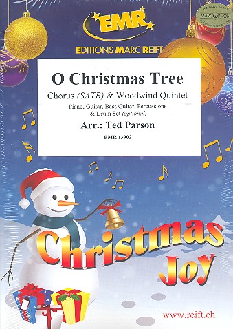 O Christmas Tree&nbsp;&nbsp;for mixed chorus and 5 woodwind instruments (rhythm group ad lib)&nbsp;&nbsp;score and parts (incl. 20 chorus scores)