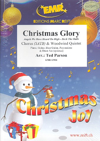 Christmas Glory&nbsp;&nbsp;for mixed chorus and 5 woodwind instruments (rhythm group ad lib)&nbsp;&nbsp;score and parts (incl. 20 chorus scores)
