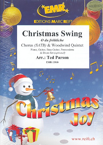 Christmas Swing (O du fröhliche)&nbsp;&nbsp;for mixed chorus and 5 woodwind instruments (rhythm group ad lib)&nbsp;&nbsp;score and parts (incl. 20 chorus scores)