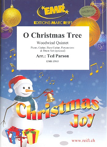 O Christmas Tree&nbsp;&nbsp;for 5 woodwind instruments (ensemble) (rhythm group ad lib)&nbsp;&nbsp;score and parts