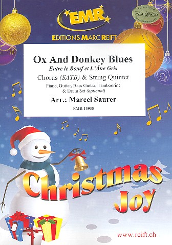Ox And Donkey Blues&nbsp;&nbsp;for mixed chorus and 5 strings (rhythm group ad lib)&nbsp;&nbsp;score and parts (incl. 20 chorus scores)