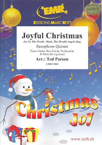 Joyful Christmas&nbsp;&nbsp;for 5 saxophones (rhythm group ad lib)&nbsp;&nbsp;score and parts