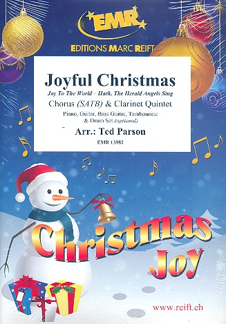 Joyful Christmas&nbsp;&nbsp;for mixed chorus and 5 clarinets (rhythm group ad lib)&nbsp;&nbsp;score and parts (incl. 20 chorus scores)
